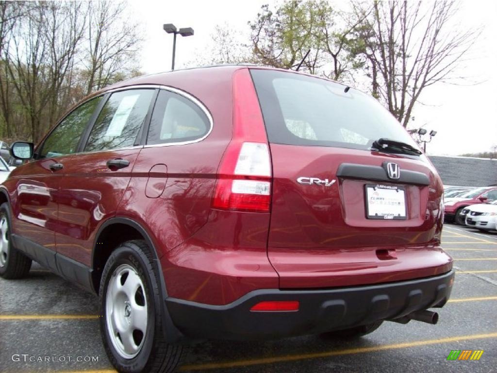 2007 CR-V LX 4WD - Tango Red Pearl / Gray photo #2