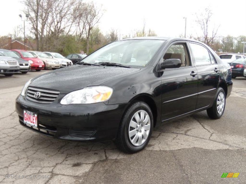 2004 Corolla LE - Black / Pebble Beige photo #1