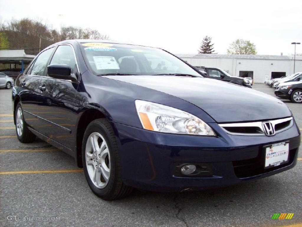 2007 Accord EX Sedan - Royal Blue Pearl / Gray photo #1