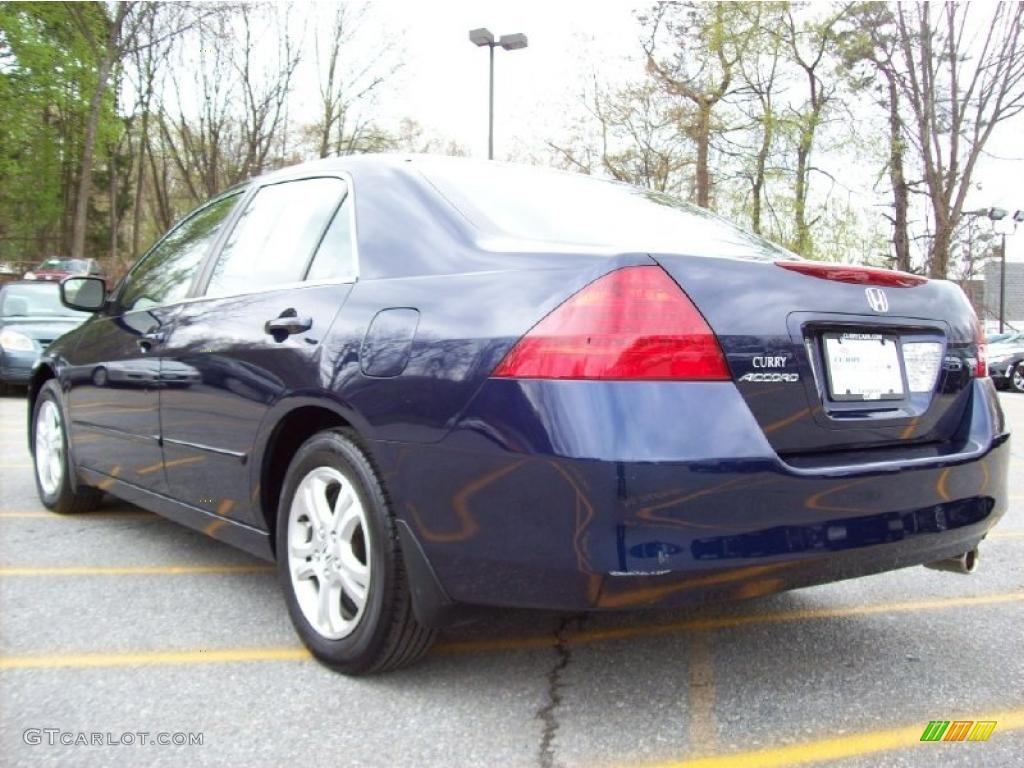 2007 Accord EX Sedan - Royal Blue Pearl / Gray photo #2