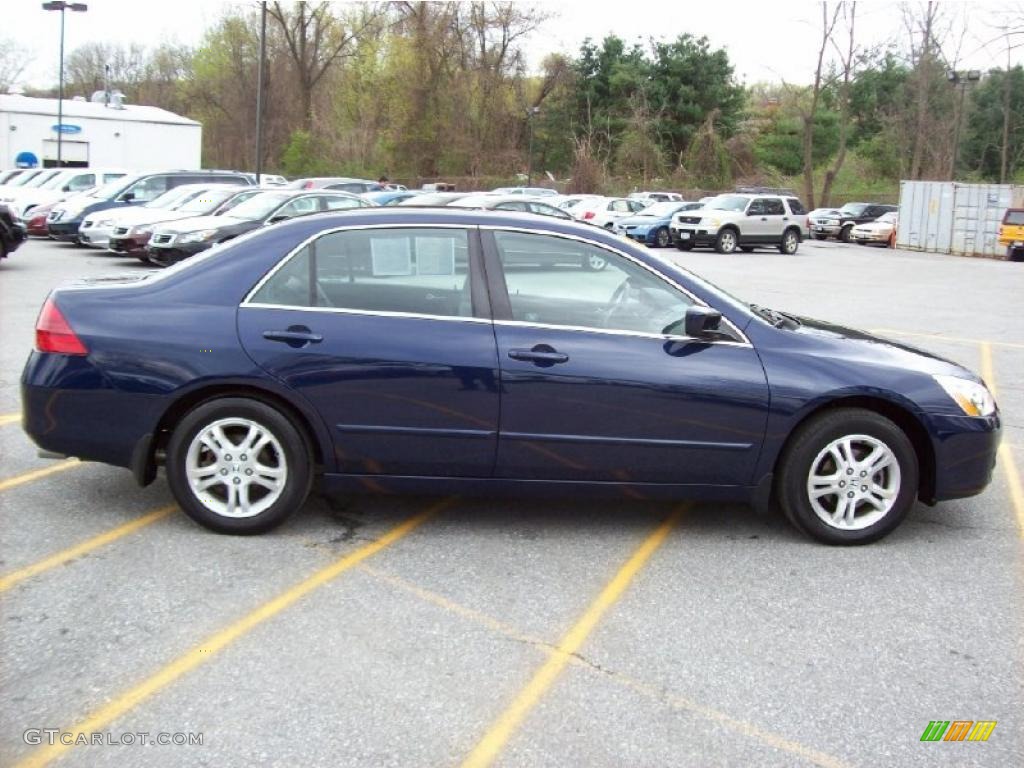 2007 Accord EX Sedan - Royal Blue Pearl / Gray photo #20