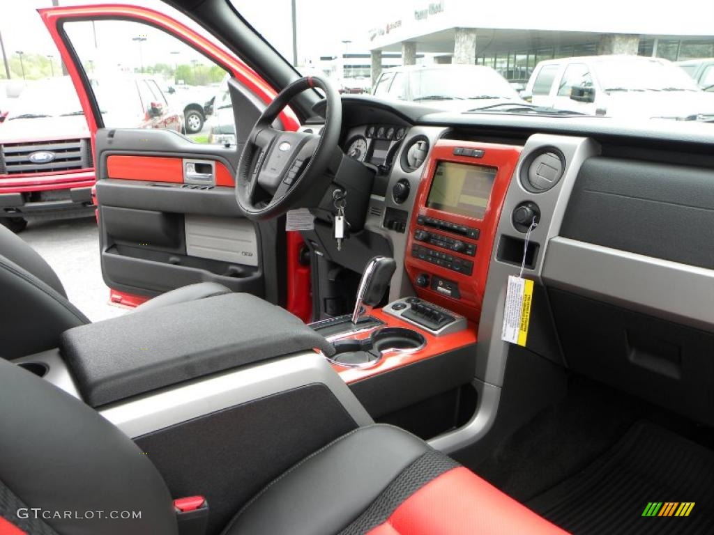 2010 F150 SVT Raptor SuperCab 4x4 - Molten Orange Tri Coat / Raptor Black/Orange photo #13