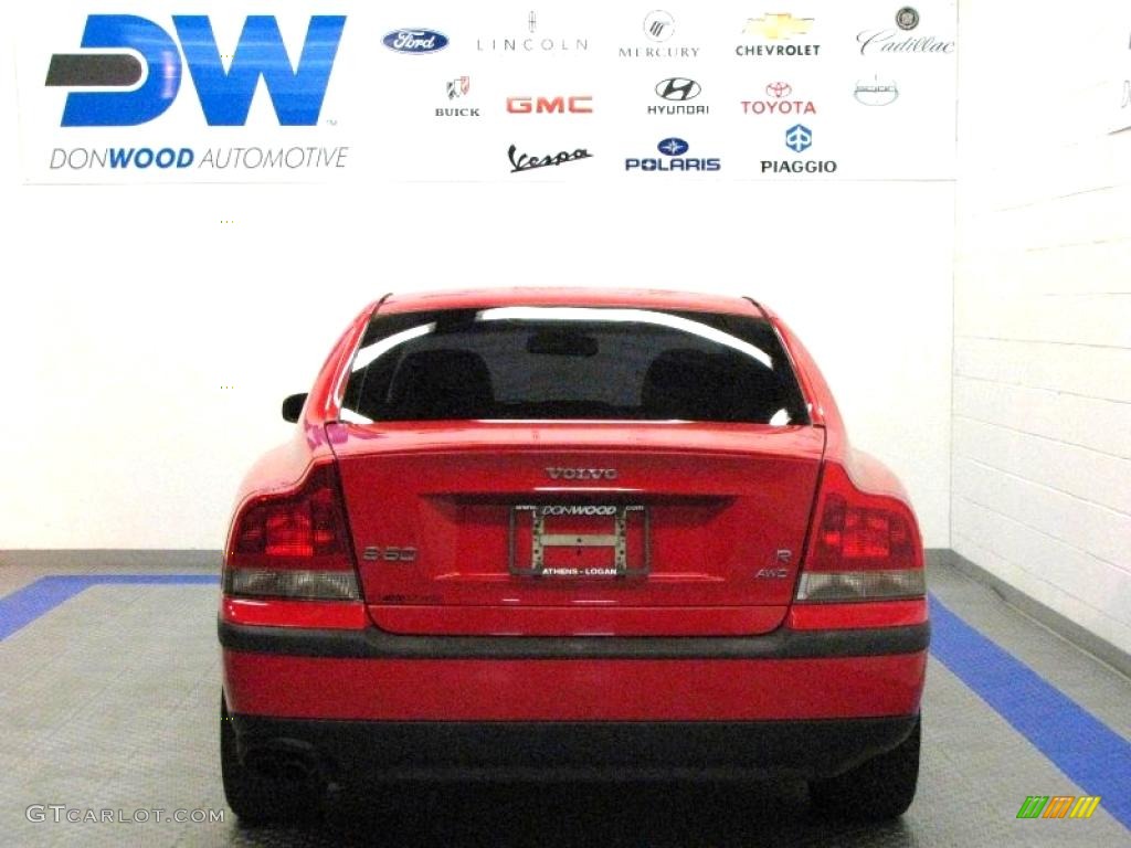 2004 S60 R AWD - Ruby Red Metallic / Nordkap Black/Blue R Metallic photo #8