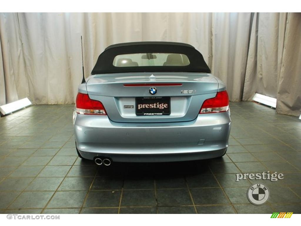 2009 1 Series 128i Convertible - Blue Water Metallic / Black photo #3