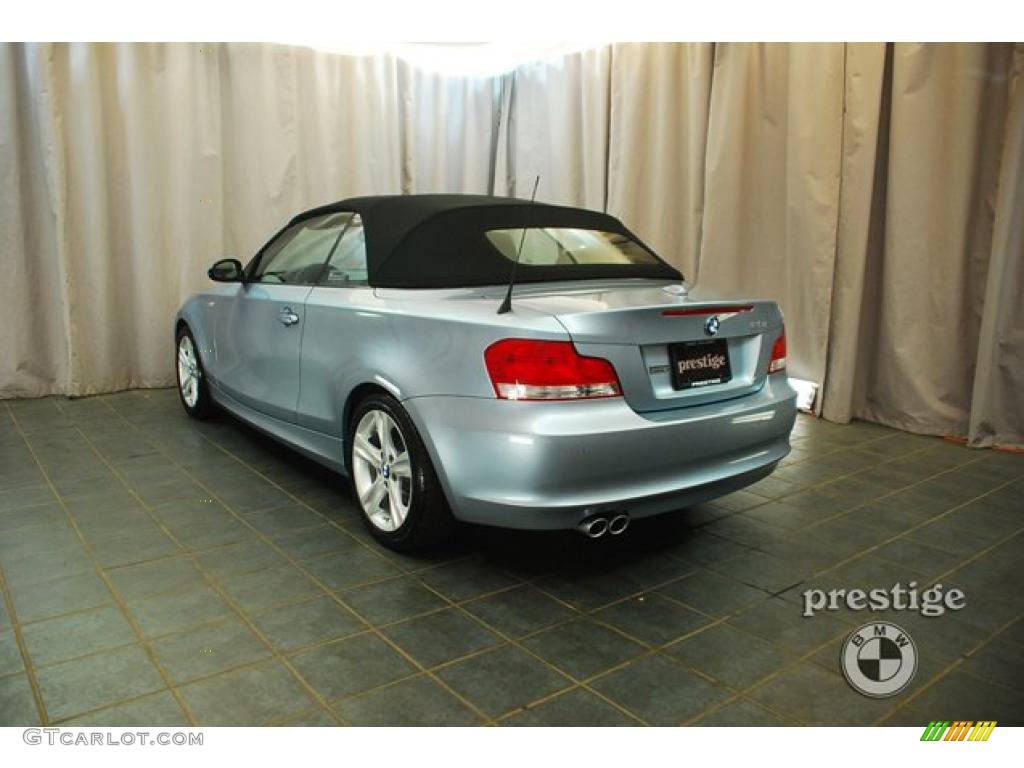 2009 1 Series 128i Convertible - Blue Water Metallic / Black photo #4