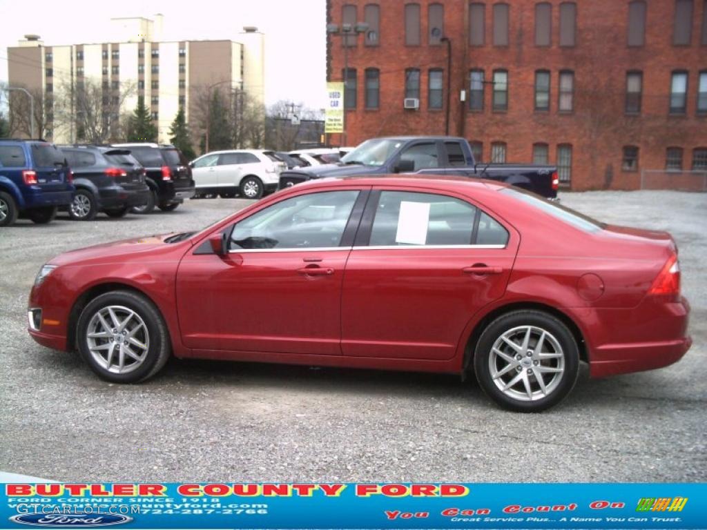 2008 Fusion SE V6 - Redfire Metallic / Charcoal Black photo #5