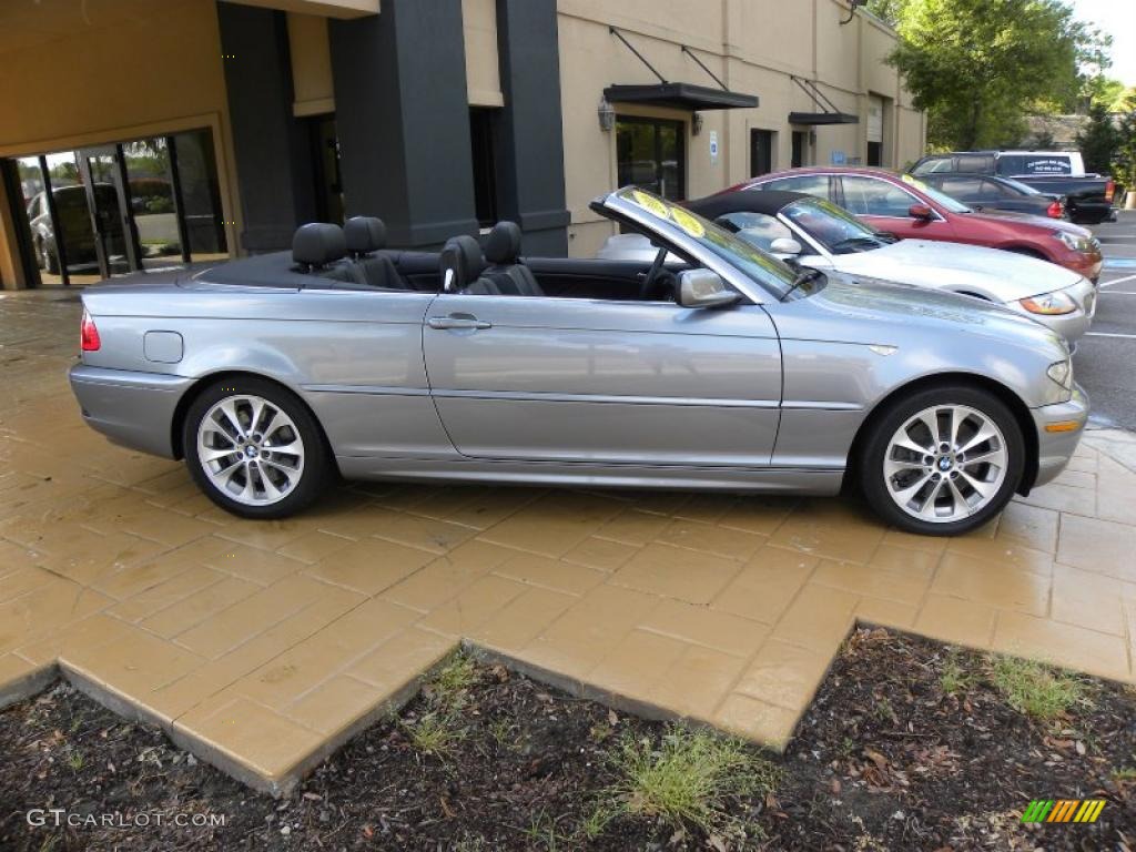 2006 3 Series 330i Convertible - Silver Grey Metallic / Black photo #2
