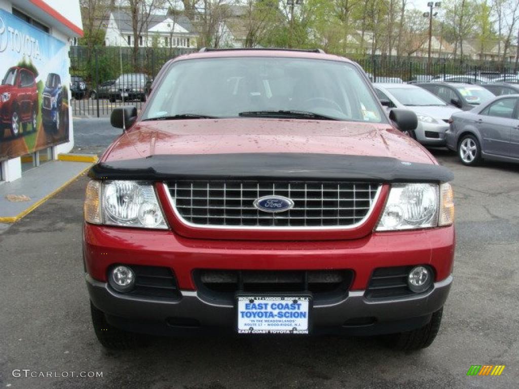 2003 Explorer XLT 4x4 - Redfire Metallic / Graphite Grey photo #2