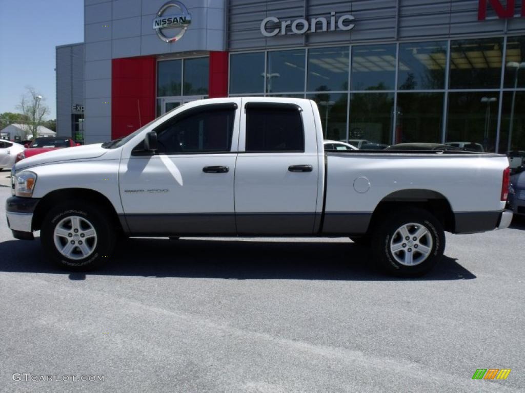 2006 Ram 1500 SLT Quad Cab - Bright White / Medium Slate Gray photo #2