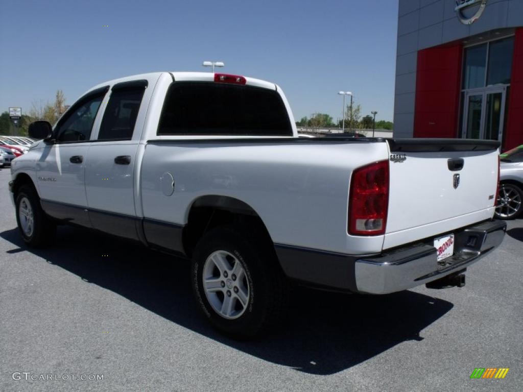 2006 Ram 1500 SLT Quad Cab - Bright White / Medium Slate Gray photo #3