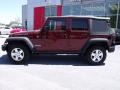 2008 Red Rock Crystal Pearl Jeep Wrangler Unlimited Rubicon 4x4  photo #2