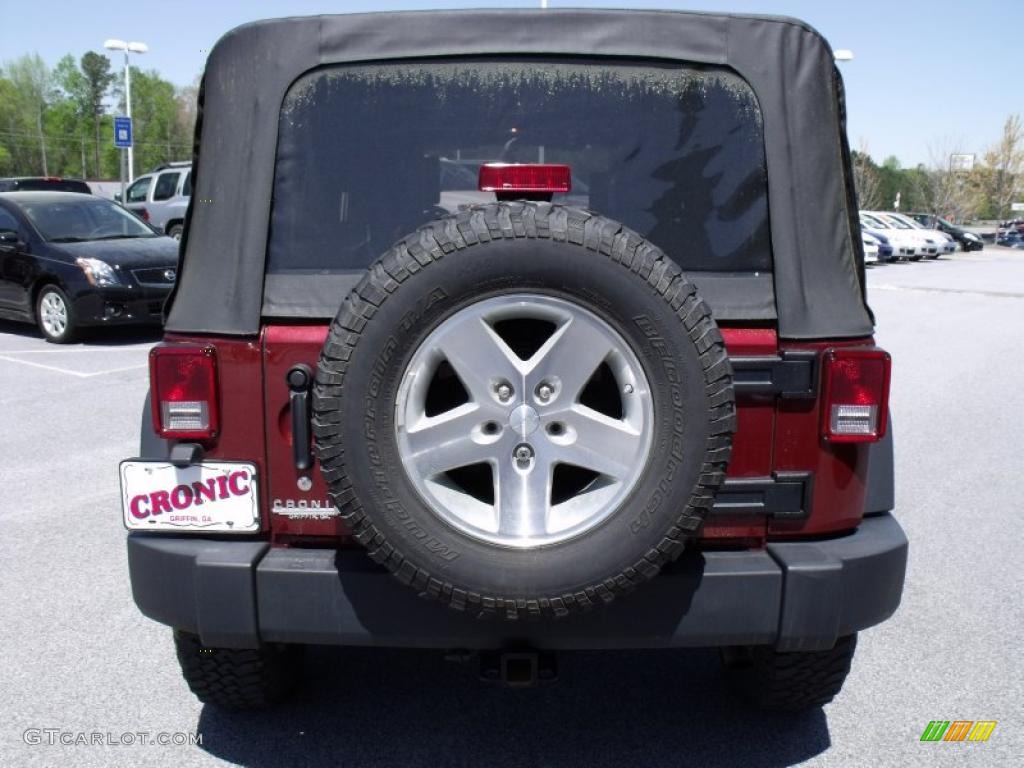 2008 Wrangler Unlimited Rubicon 4x4 - Red Rock Crystal Pearl / Dark Slate Gray/Med Slate Gray photo #4