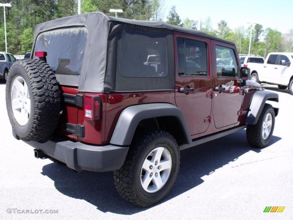 2008 Wrangler Unlimited Rubicon 4x4 - Red Rock Crystal Pearl / Dark Slate Gray/Med Slate Gray photo #5