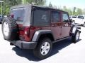 2008 Red Rock Crystal Pearl Jeep Wrangler Unlimited Rubicon 4x4  photo #5