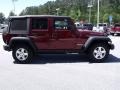 2008 Red Rock Crystal Pearl Jeep Wrangler Unlimited Rubicon 4x4  photo #6