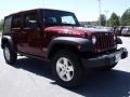 2008 Red Rock Crystal Pearl Jeep Wrangler Unlimited Rubicon 4x4  photo #7