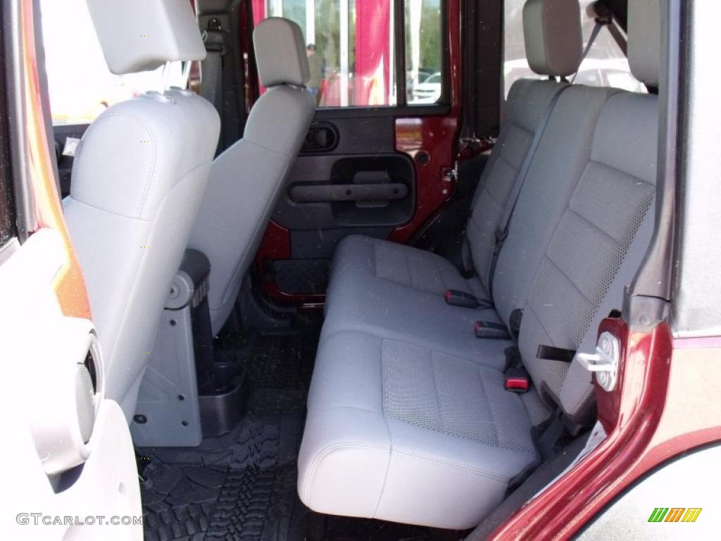 2008 Wrangler Unlimited Rubicon 4x4 - Red Rock Crystal Pearl / Dark Slate Gray/Med Slate Gray photo #14
