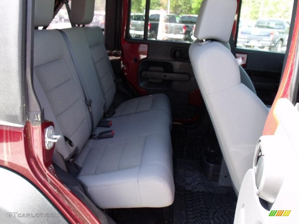 2008 Wrangler Unlimited Rubicon 4x4 - Red Rock Crystal Pearl / Dark Slate Gray/Med Slate Gray photo #15