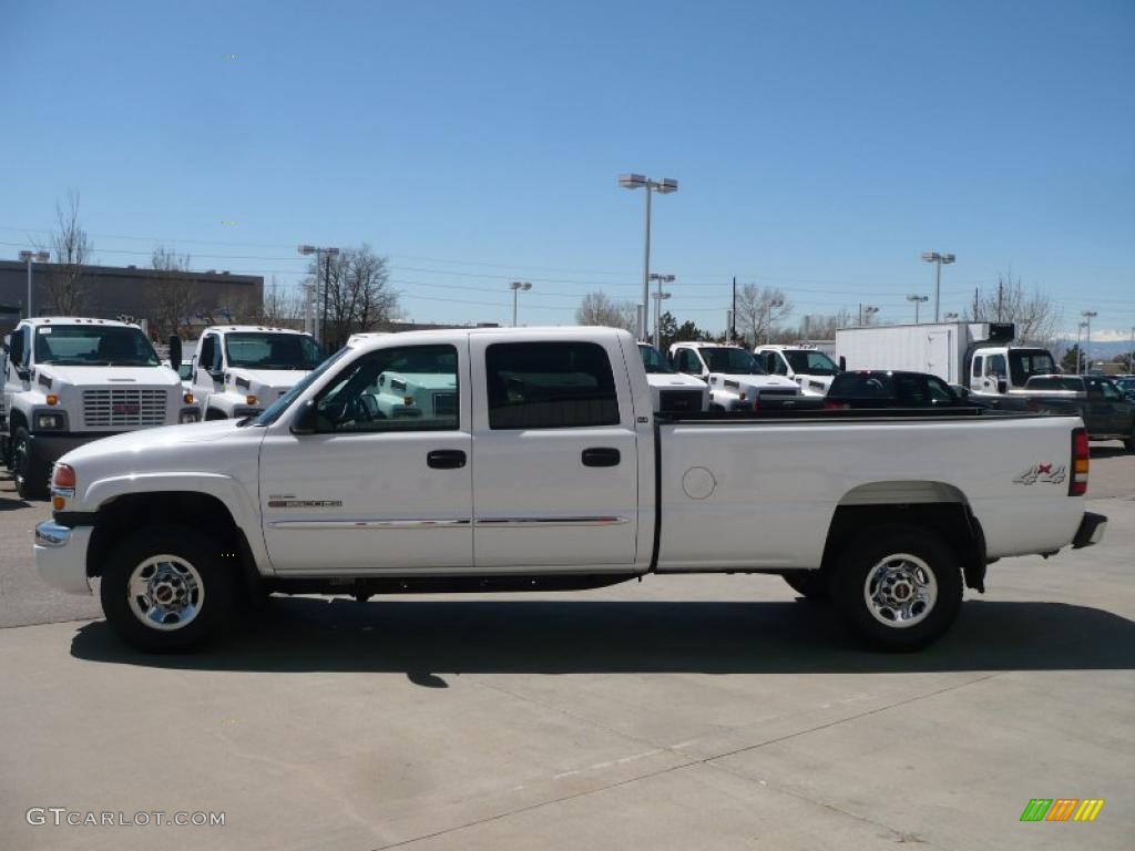 2007 Sierra 2500HD Classic SLE Crew Cab 4x4 - Summit White / Dark Charcoal photo #4