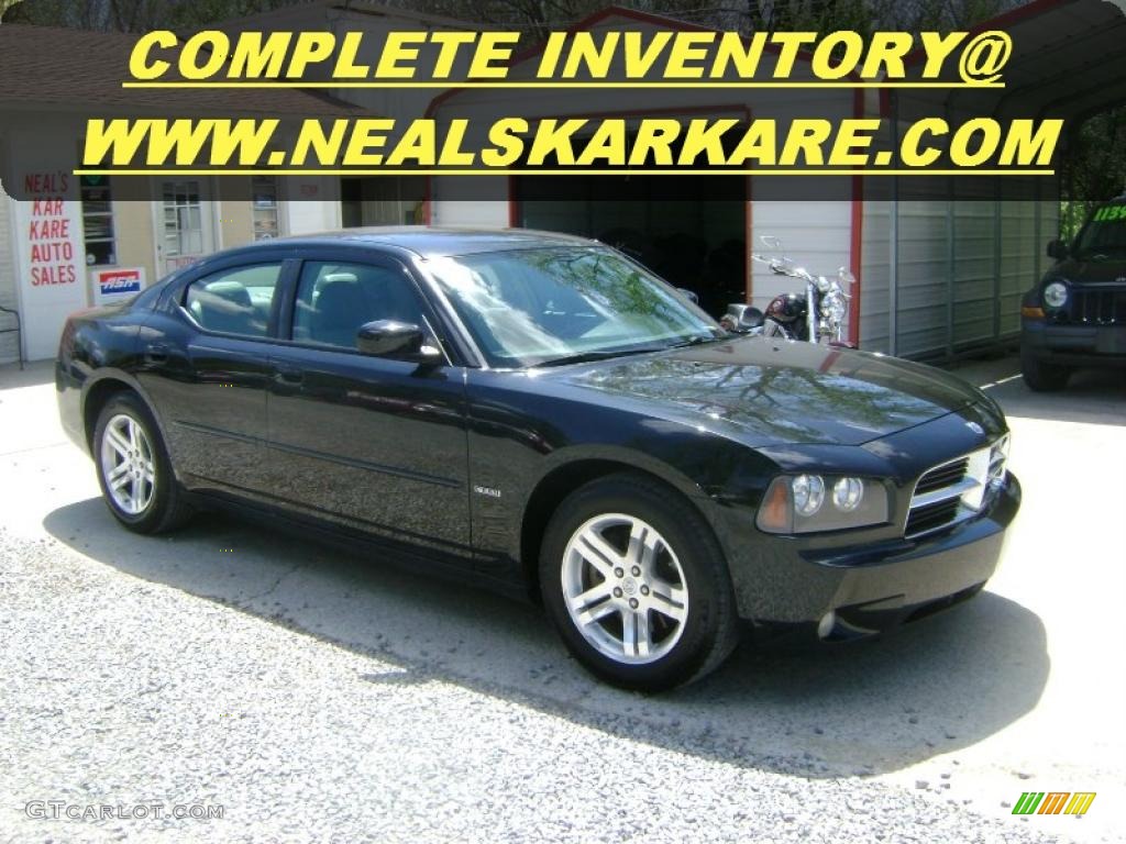 2006 Charger R/T - Brilliant Black Crystal Pearl / Dark Slate Gray/Light Graystone photo #1