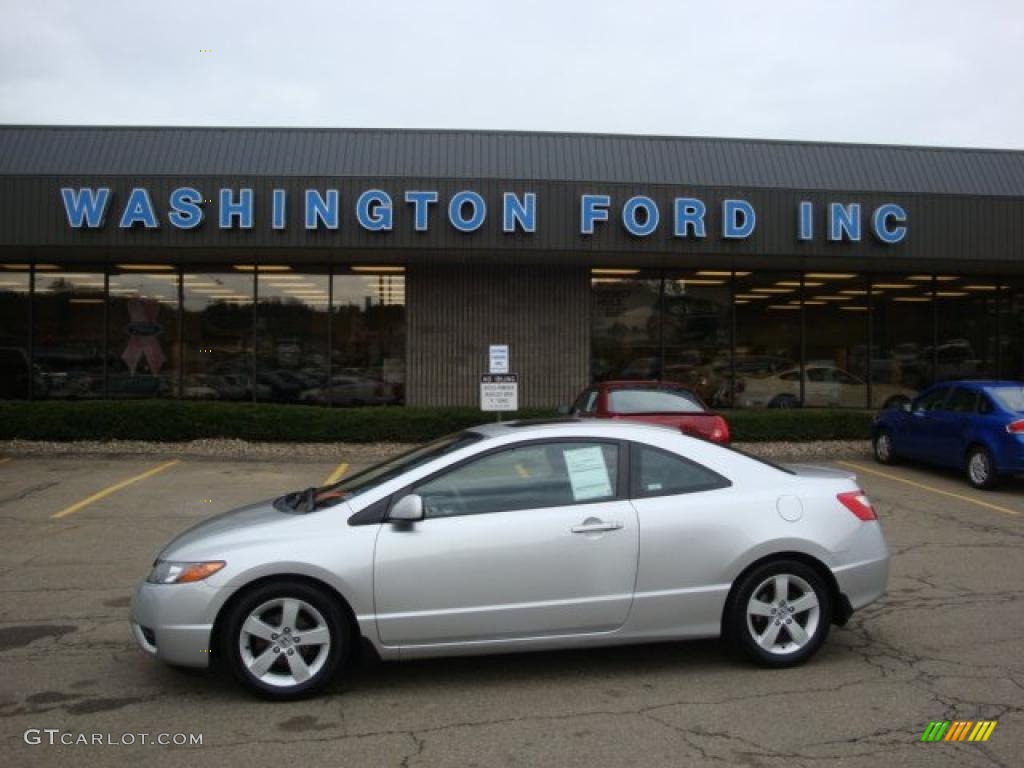 2006 Civic EX Coupe - Alabaster Silver Metallic / Gray photo #1