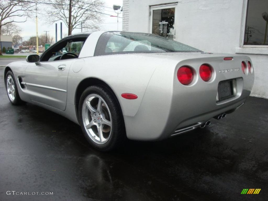 2004 Corvette Coupe - Machine Silver Metallic / Black photo #5