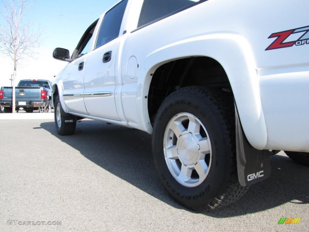 2005 Sierra 1500 SLT Crew Cab 4x4 - Summit White / Dark Pewter photo #13