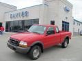 Bright Red 2000 Ford Ranger XL SuperCab 4x4