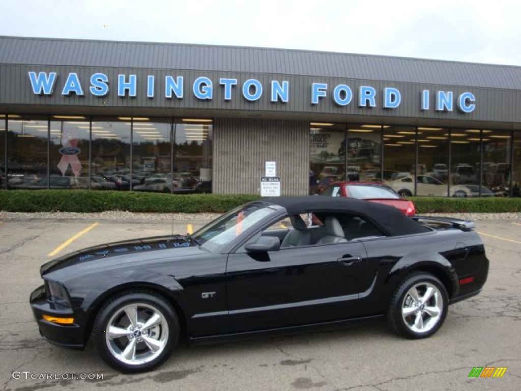2007 Mustang GT Premium Convertible - Black / Light Graphite photo #15