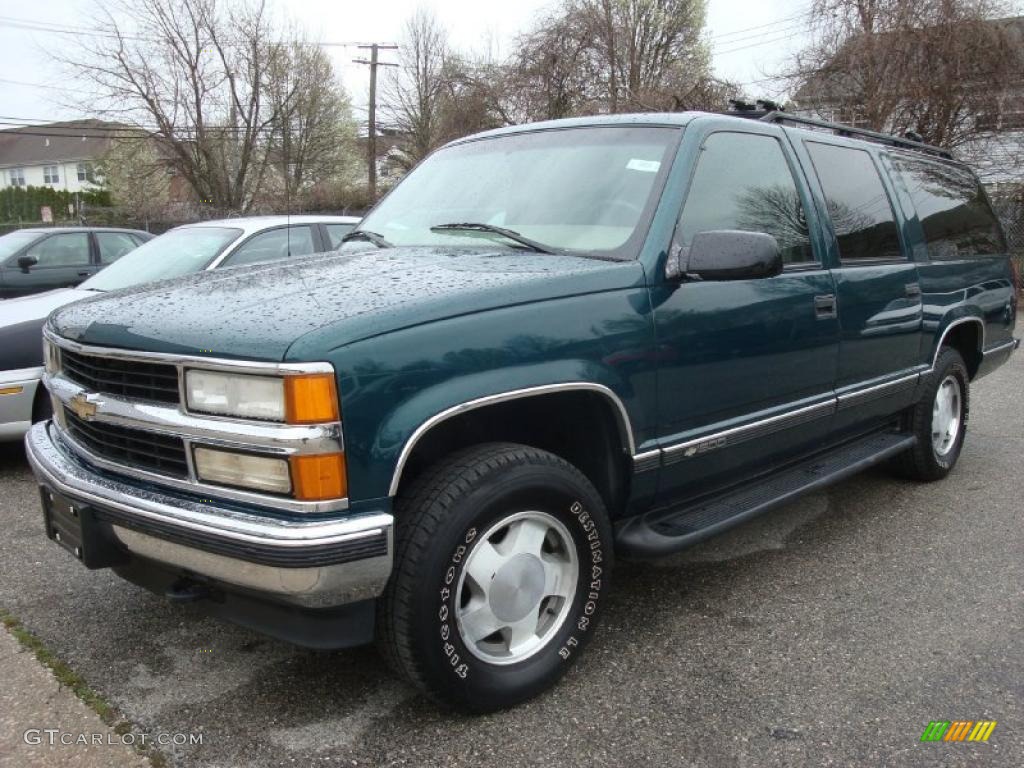 1999 Suburban K1500 LT 4x4 - Emerald Green Metallic / Gray photo #1