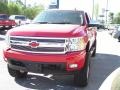 2008 Victory Red Chevrolet Silverado 1500 LTZ Crew Cab 4x4  photo #3