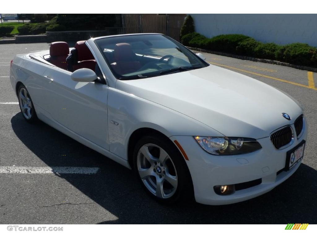 2008 3 Series 328i Convertible - Alpine White / Coral Red/Black photo #2