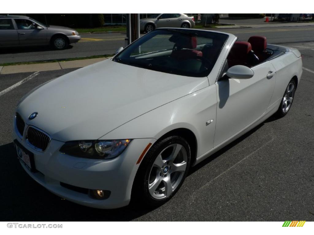 2008 3 Series 328i Convertible - Alpine White / Coral Red/Black photo #9