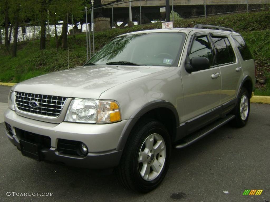 2003 Explorer XLT 4x4 - Silver Birch Metallic / Graphite Grey photo #4