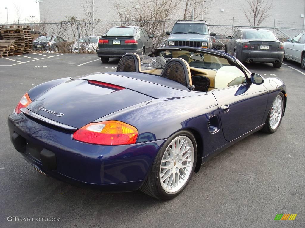 2002 Boxster S - Lapis Blue Metallic / Savanna Beige photo #11