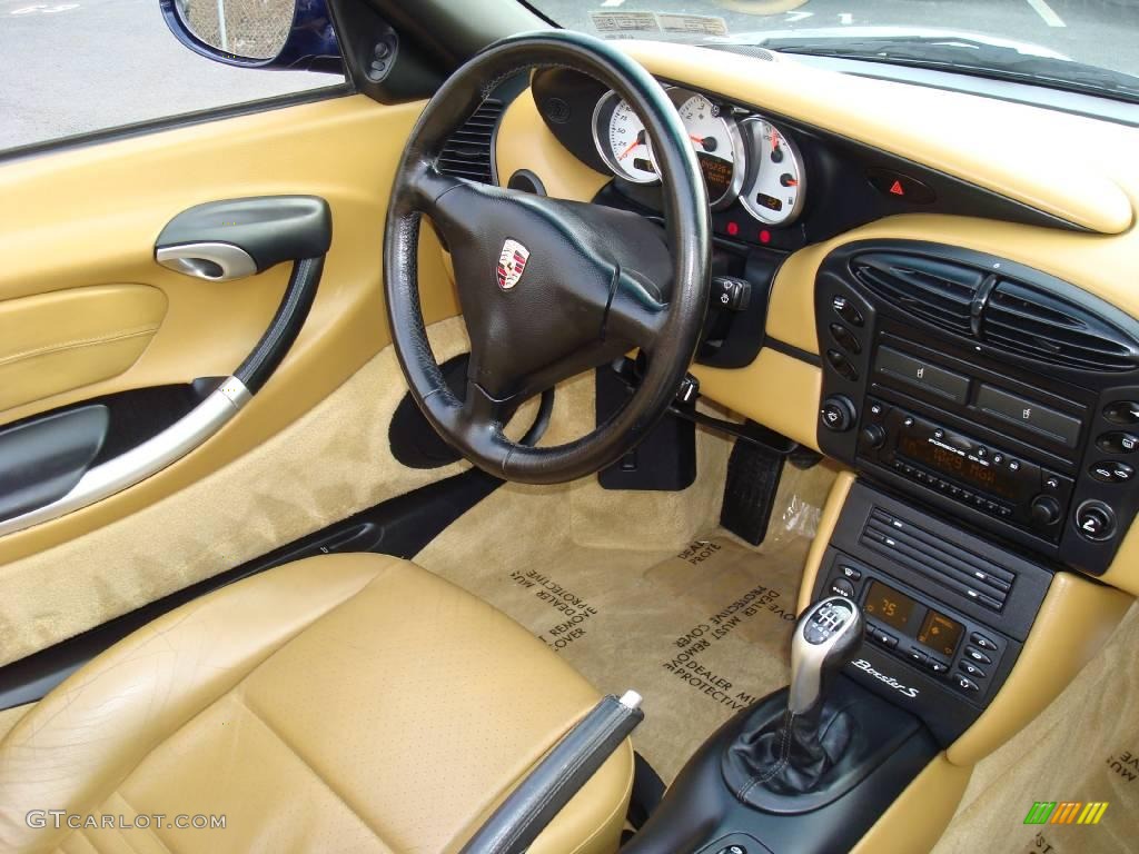 2002 Boxster S - Lapis Blue Metallic / Savanna Beige photo #14