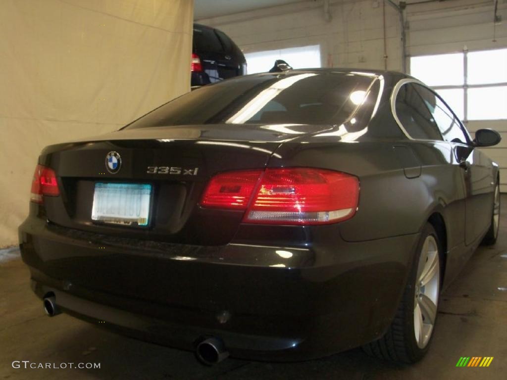 2008 3 Series 335xi Coupe - Jet Black / Black photo #12