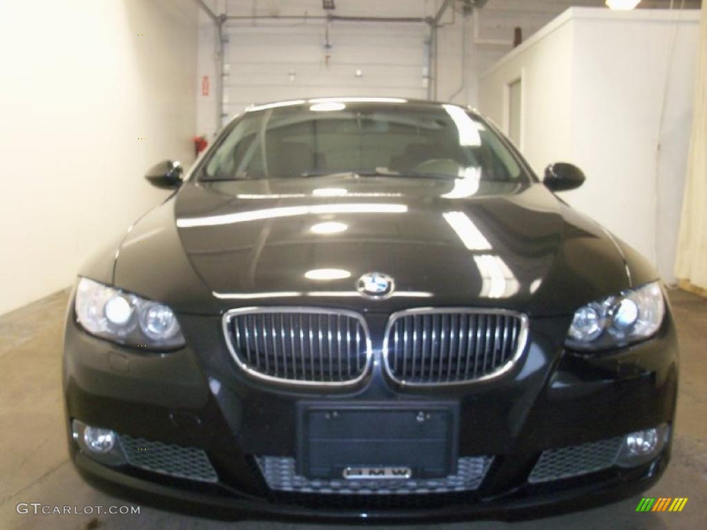 2008 3 Series 335xi Coupe - Jet Black / Black photo #14