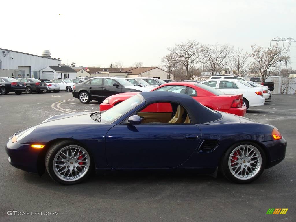 2002 Boxster S - Lapis Blue Metallic / Savanna Beige photo #26