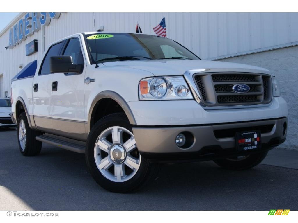 2006 F150 King Ranch SuperCrew 4x4 - Oxford White / Castano Brown Leather photo #1
