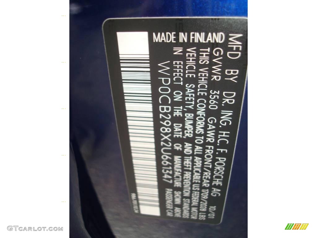 2002 Boxster S - Lapis Blue Metallic / Savanna Beige photo #28