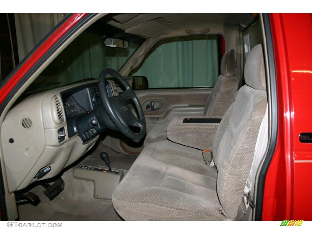 2000 Sierra 2500 SLE Regular Cab 4x4 - Fire Red / Oak photo #6