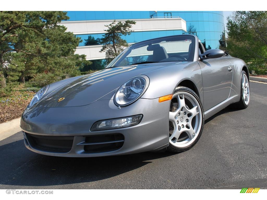 2006 911 Carrera Cabriolet - Seal Grey Metallic / Black photo #1