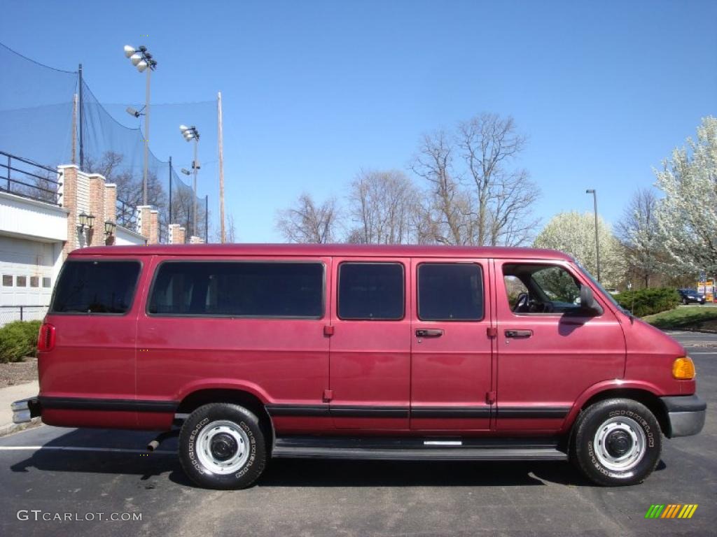 2001 Ram Van 3500 Passenger - Medium Red Metallic / Dark Slate Gray photo #7