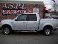 2001 Silver Metallic Ford F150 XLT SuperCrew 4x4  photo #2