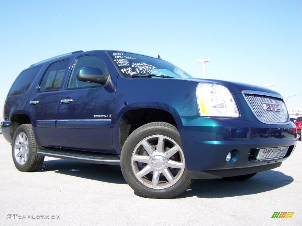 Blue-Green Crystal 2007 GMC Yukon Denali AWD Exterior Photo #28375090