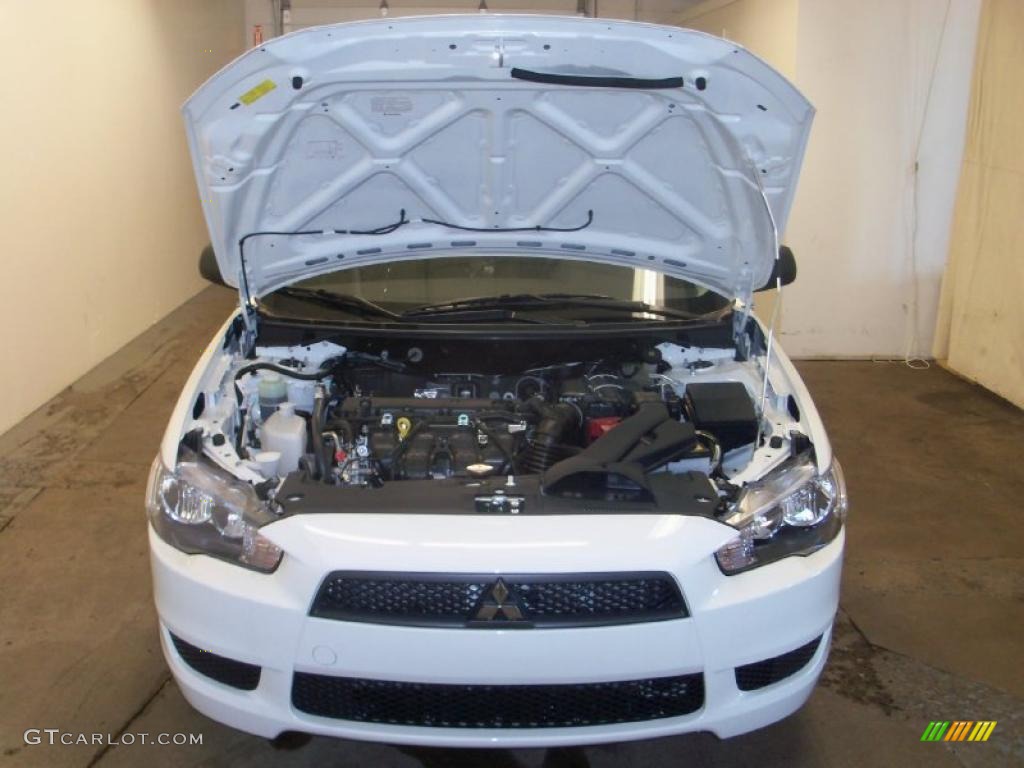 2010 Lancer DE - Wicked White Metallic / Black photo #11