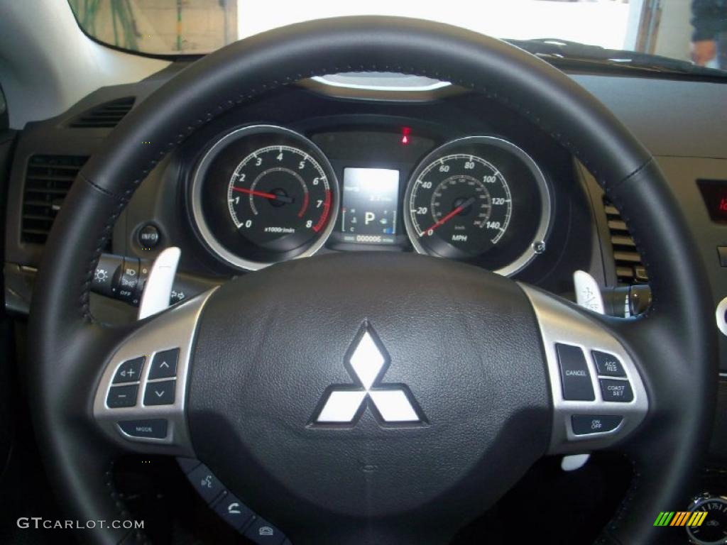 2010 Lancer GTS - Rotor Glow Orange Metallic / Black photo #5