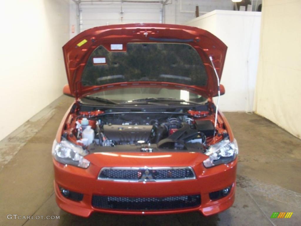 2010 Lancer GTS - Rotor Glow Orange Metallic / Black photo #14