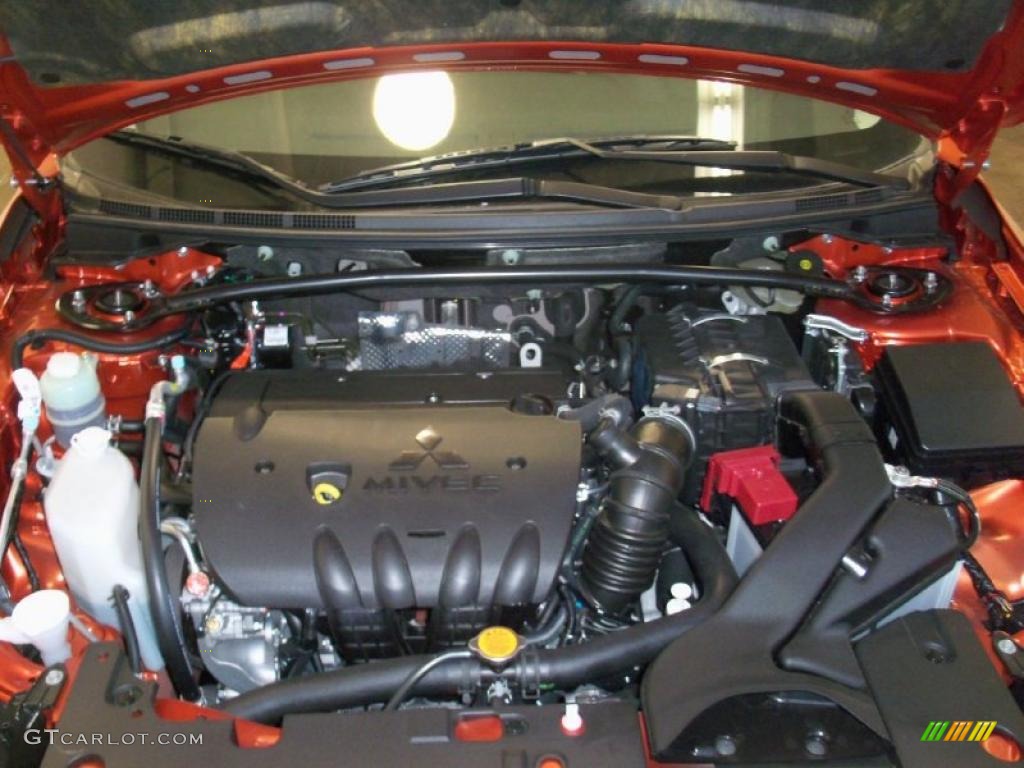 2010 Lancer GTS - Rotor Glow Orange Metallic / Black photo #15